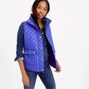 Gorgeous blue quilted vest from JCrew size XS